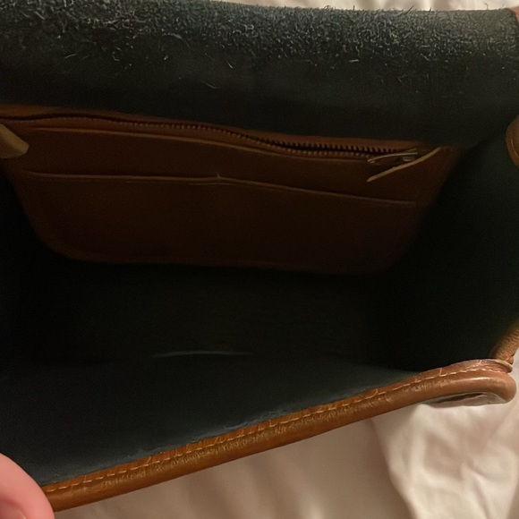 Dooney & Bourke navy and brown leather purse - Picture 6 of 8
